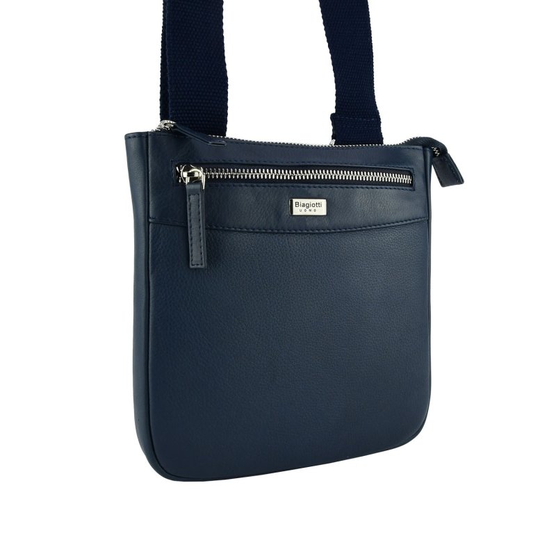 BIAGIOTTI MEN'S MEDIUM LEATHER CROSSBODY BAG LB-417 — view 10