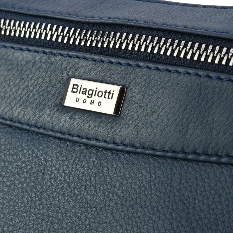BIAGIOTTI MEN'S MEDIUM LEATHER CROSSBODY BAG LB-417 — view 11