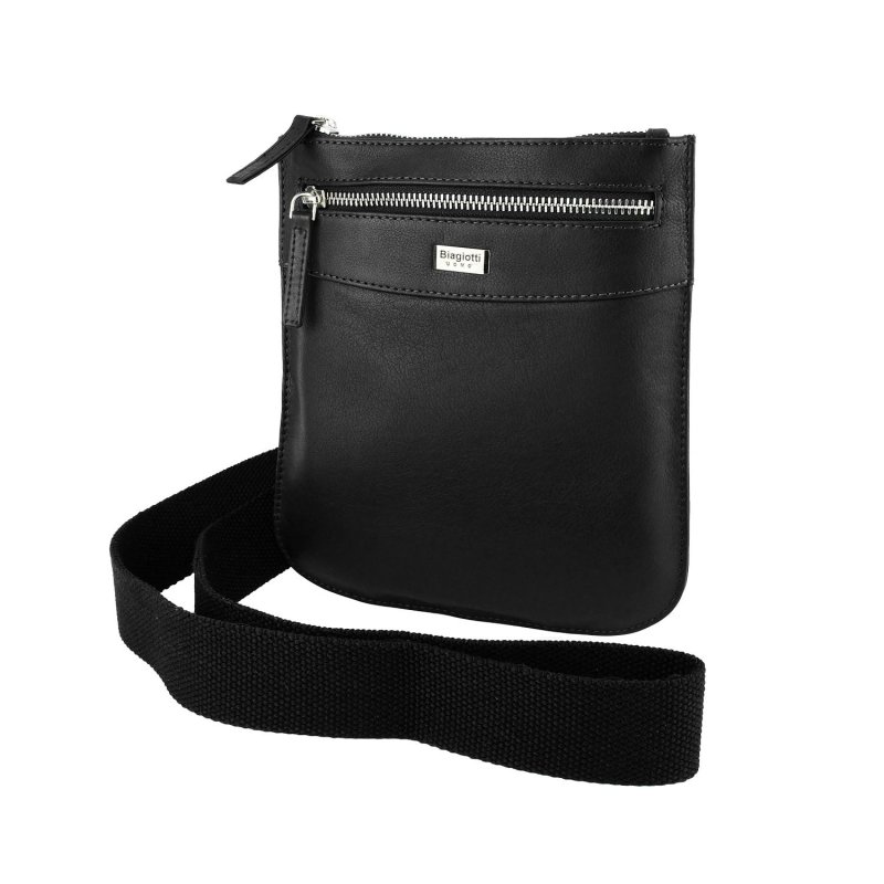 BIAGIOTTI MEN'S SMALL LEATHER CROSSBODY BAG LB-401 — view 7