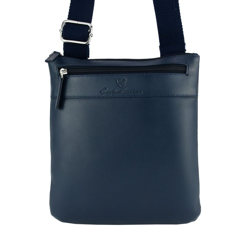 CONTE MASSIMO LARGE LEATHER MEN'S CROSSBODY BAG CM-410 — detail