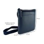 CONTE MASSIMO SAC BANDOULIÈRE HOMME EN CUIR GRAND MODÈLE CM-410 — détail logo