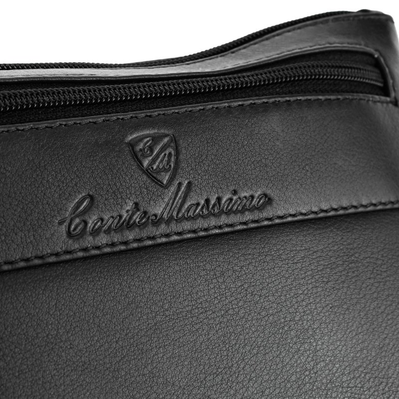 CONTE MASSIMO SAC BANDOULIÈRE HOMME EN CUIR GRAND MODÈLE CM-410 — vue 8