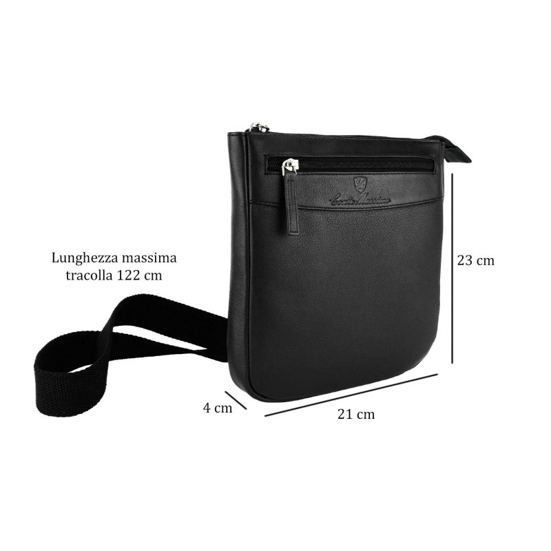 CONTE MASSIMO MEDIUM LEATHER MEN'S CROSSBODY BAG CM-417 — view 9